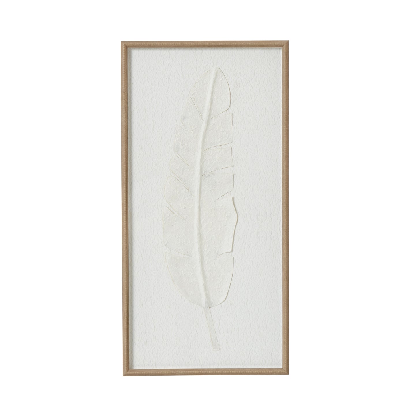 Feather Art Mounted In Beaded Frame