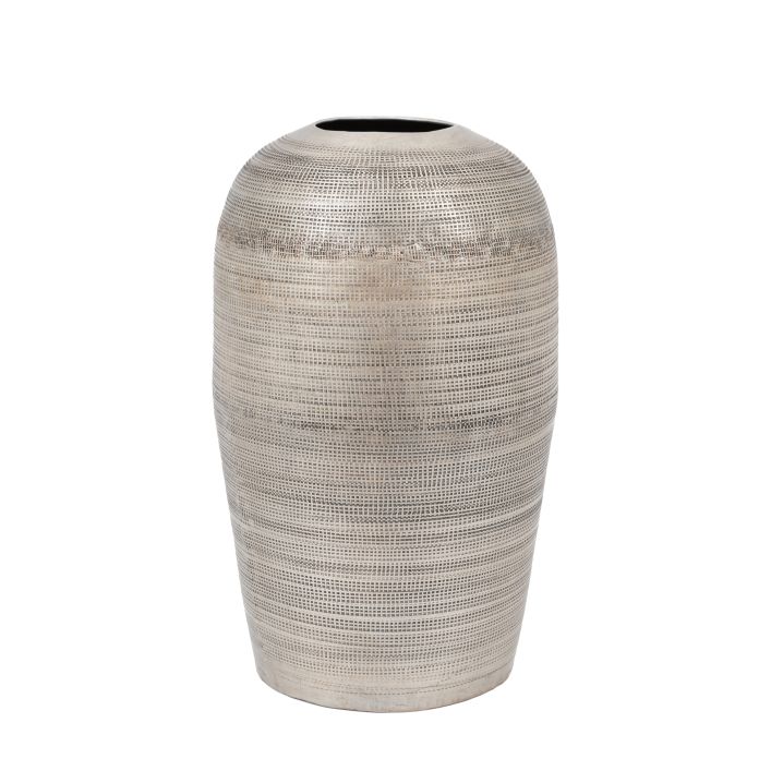 Zahara Hammered Metal Vase