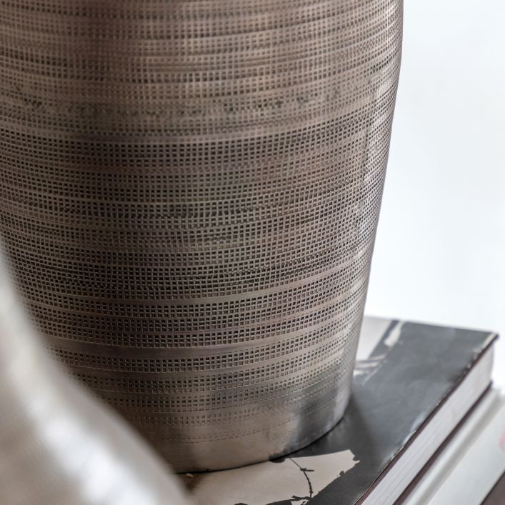 Zahara Hammered Metal Vase